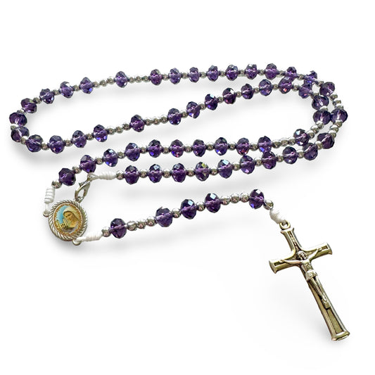 Dark Purple Beaded Medjugorje Rosary
