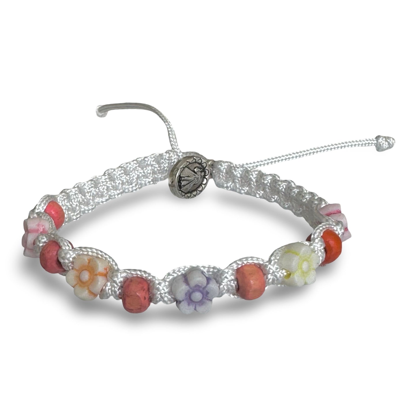 Flower Queen of Peace Cord Bracelet