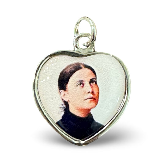 St. Gemma Galgani Heart-Shaped Relic Medal