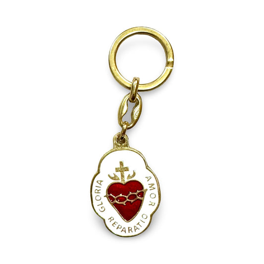 Sacred Heart Keychain - Gloria, Amor, Reparatio
