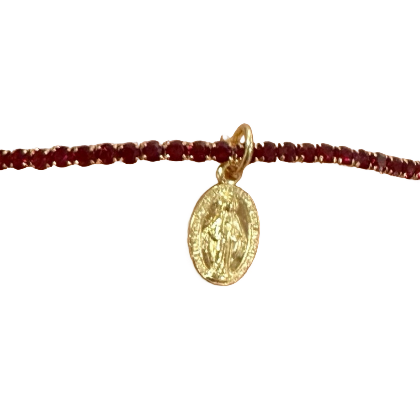 Miraculous Medal Rhinestone Bracelet