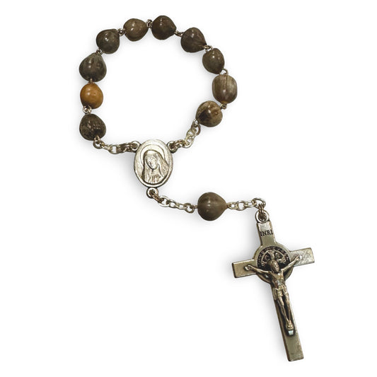 Job's Tears Decade Rosary with Soil