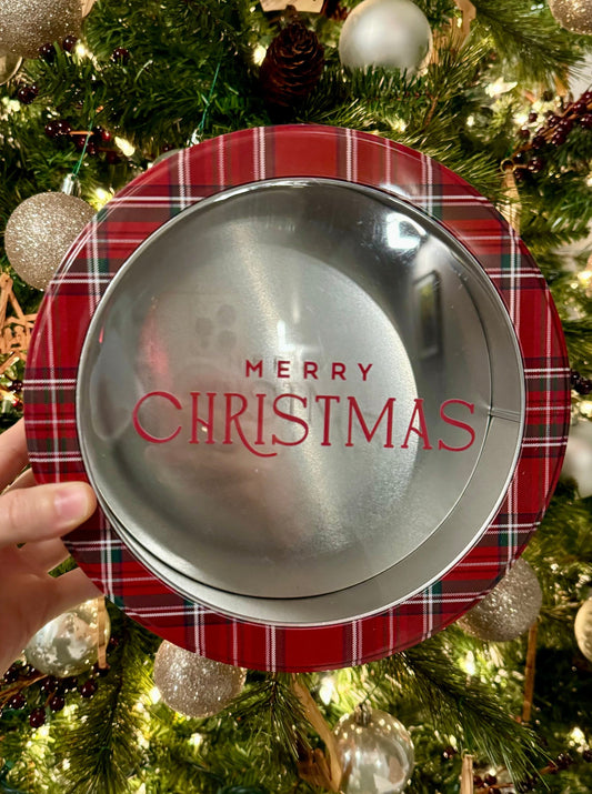 Christmas Breads - Circular Merry Christmas Red and Green Tin - SCTJM Nazareth Bakery