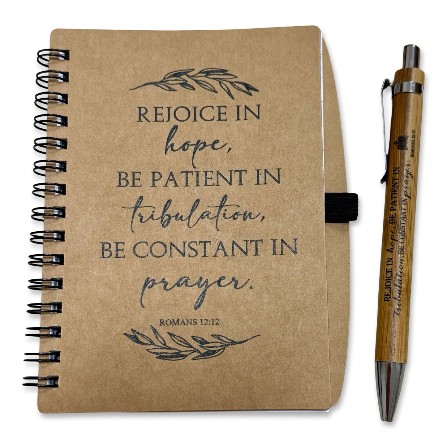 Journal and Pen Set with Assorted Bible Passages