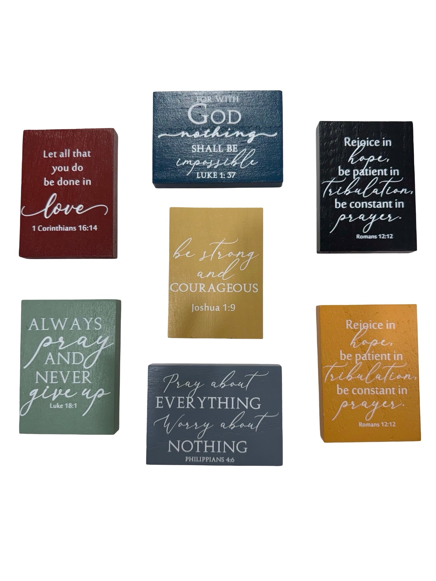 Bible Verse Plaque of assorted verses and colors