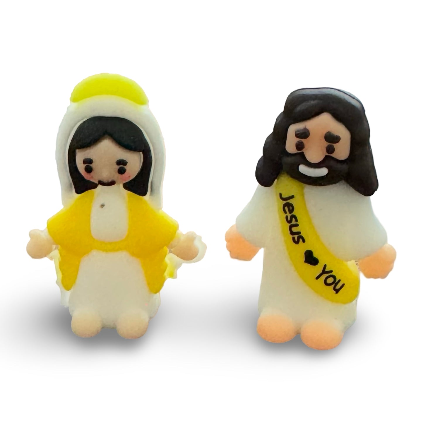 Tiny Jesus and Mary Figurines