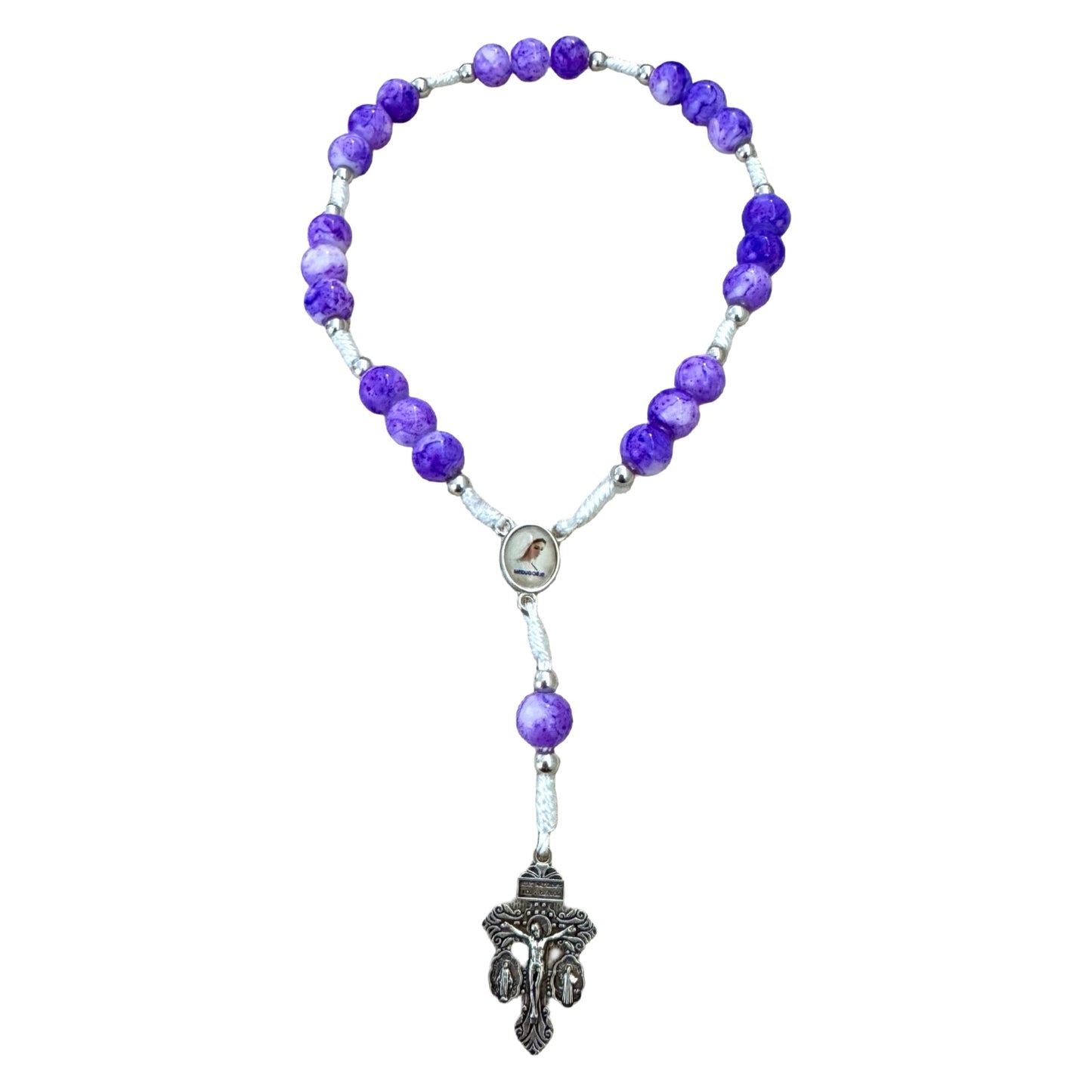 Marble Bead Chaplet of Peace with Pardon Crucifix
