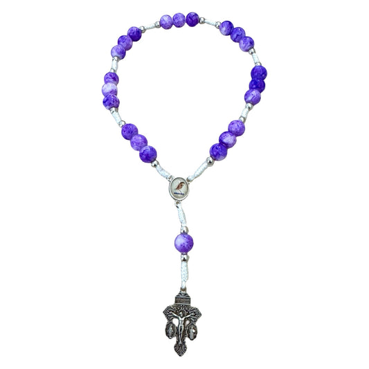 Marble Bead Chaplet of Peace with Pardon Crucifix
