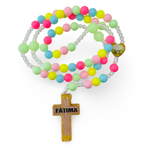 Bright Multicolored Fatima Children’s Rosary