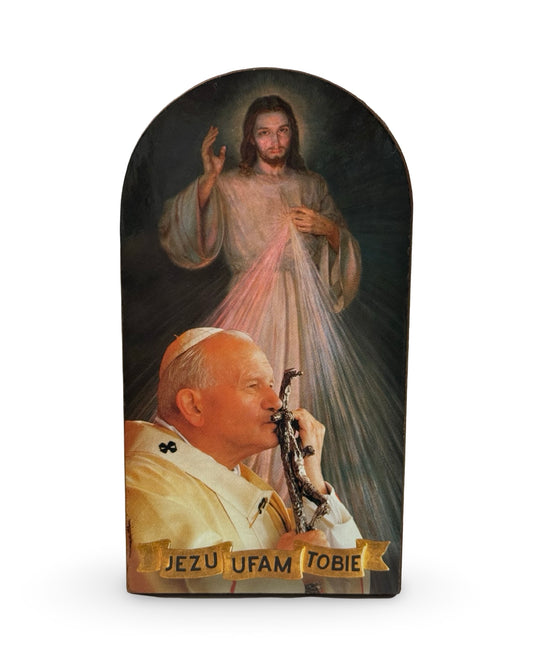 Divine Mercy and St. John Paul II Image