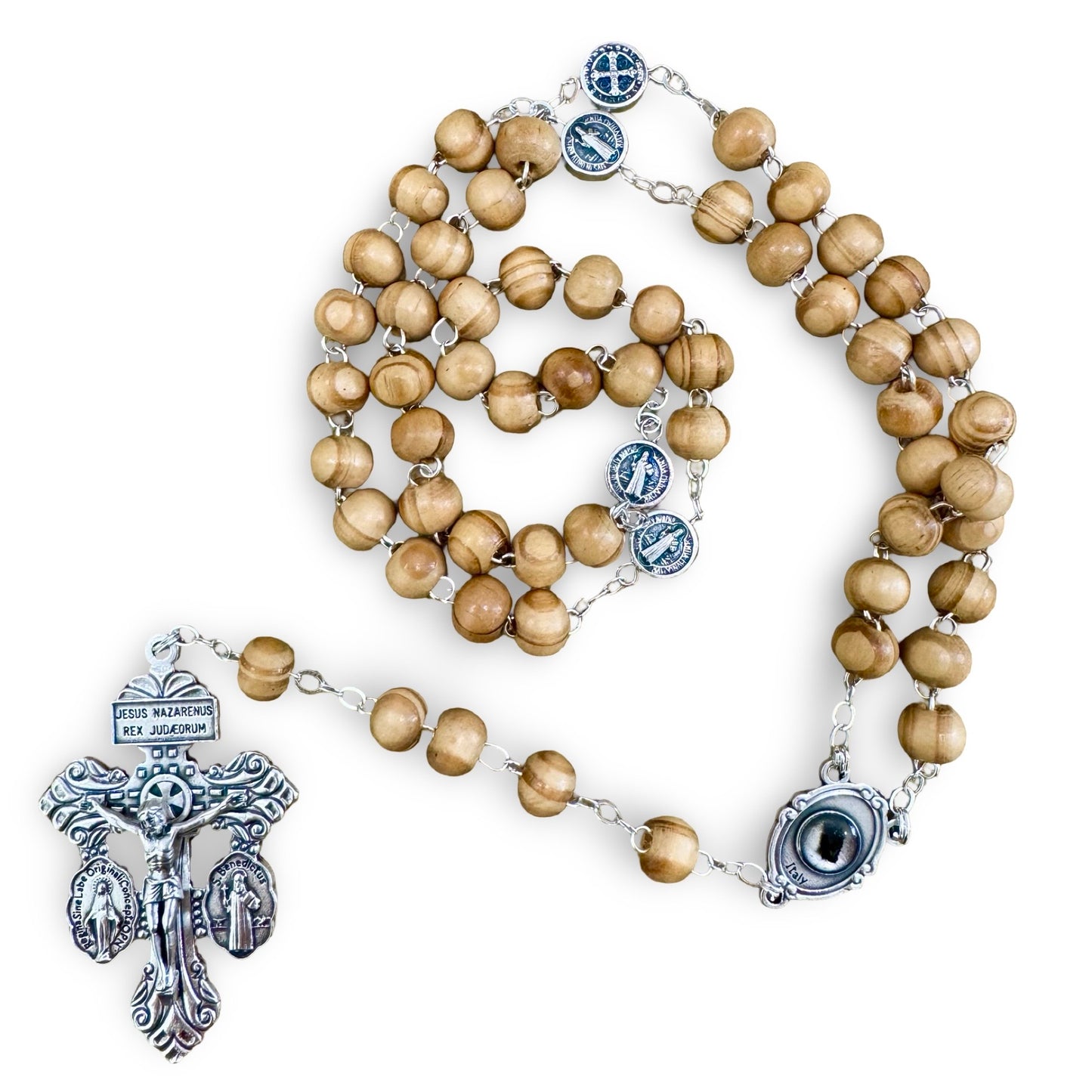 Padre Pio Chain Rosary With Pardon Crucifix and Relic