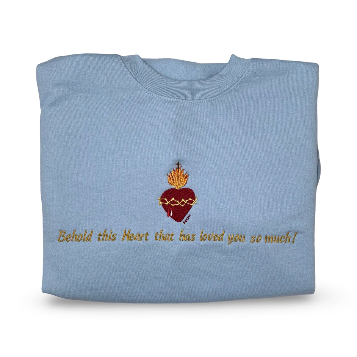 "Behold This Heart" Embroidered Crewneck Sweater by SCTJM