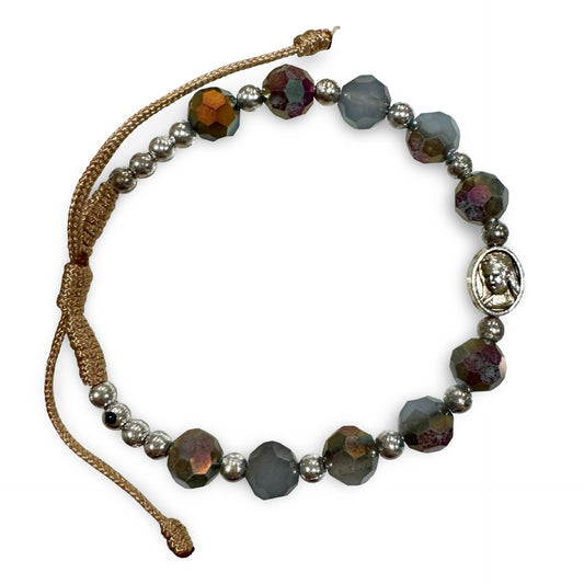 Adjustable Queen of Peace Decade Bracelet
