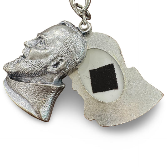 Padre Pio Bust Keychain with Relic