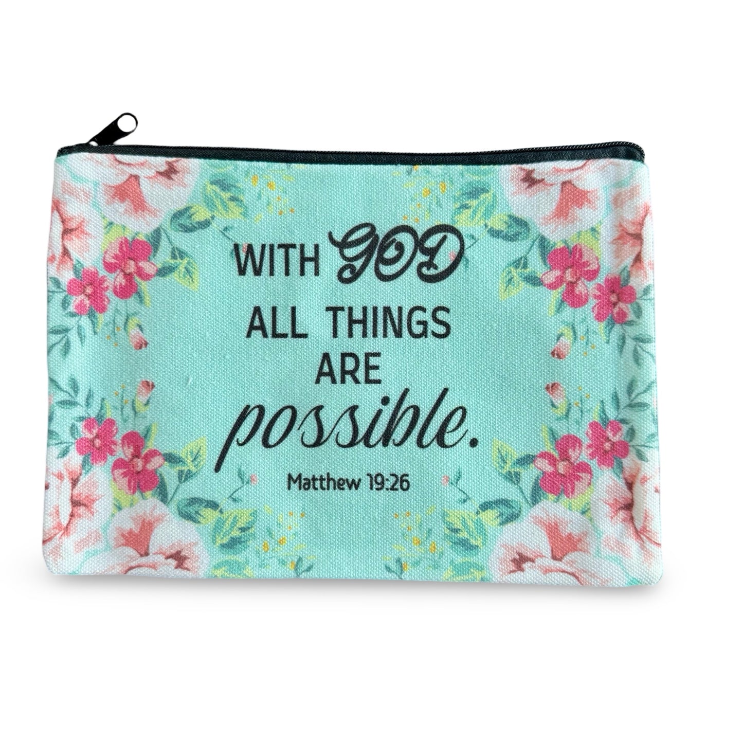 Colorful Bible Verse Zipper Pouches of Assorted Designs