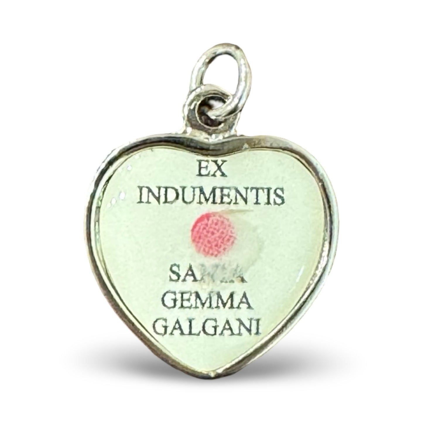 St. Gemma Galgani Heart-Shaped Relic Medal