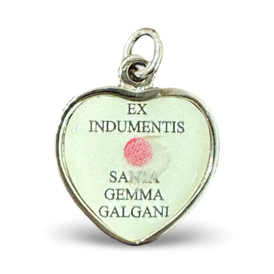St. Gemma Galgani Heart-Shaped Relic Medal
