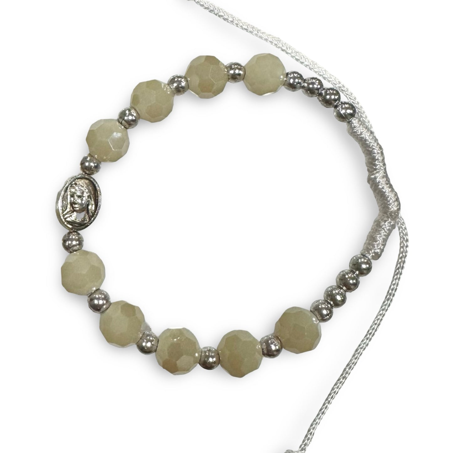 Adjustable Queen of Peace Decade Bracelet