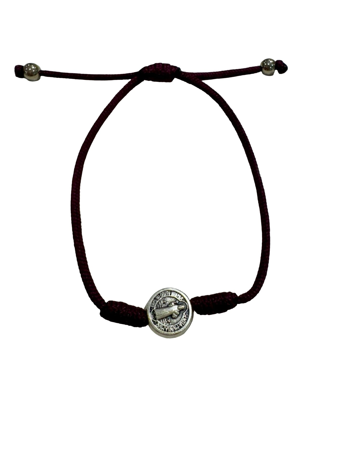 St. Benedict Medal Cord Bracelet of Assorted Colors