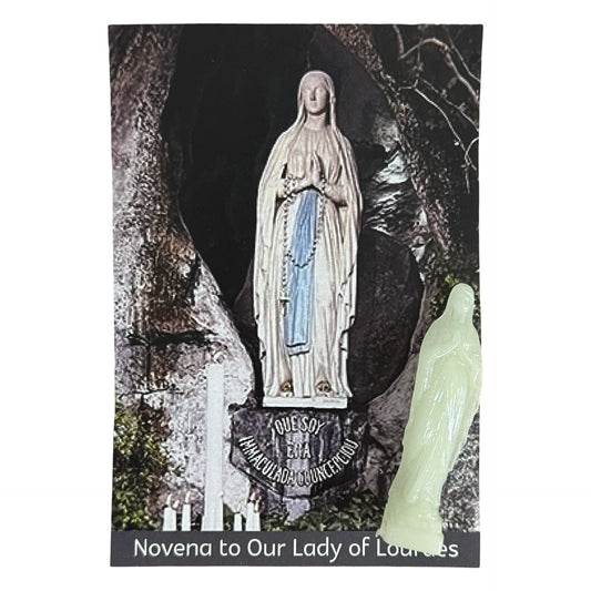 Our Lady of Lourdes Novena with Glow in the Dark Statue