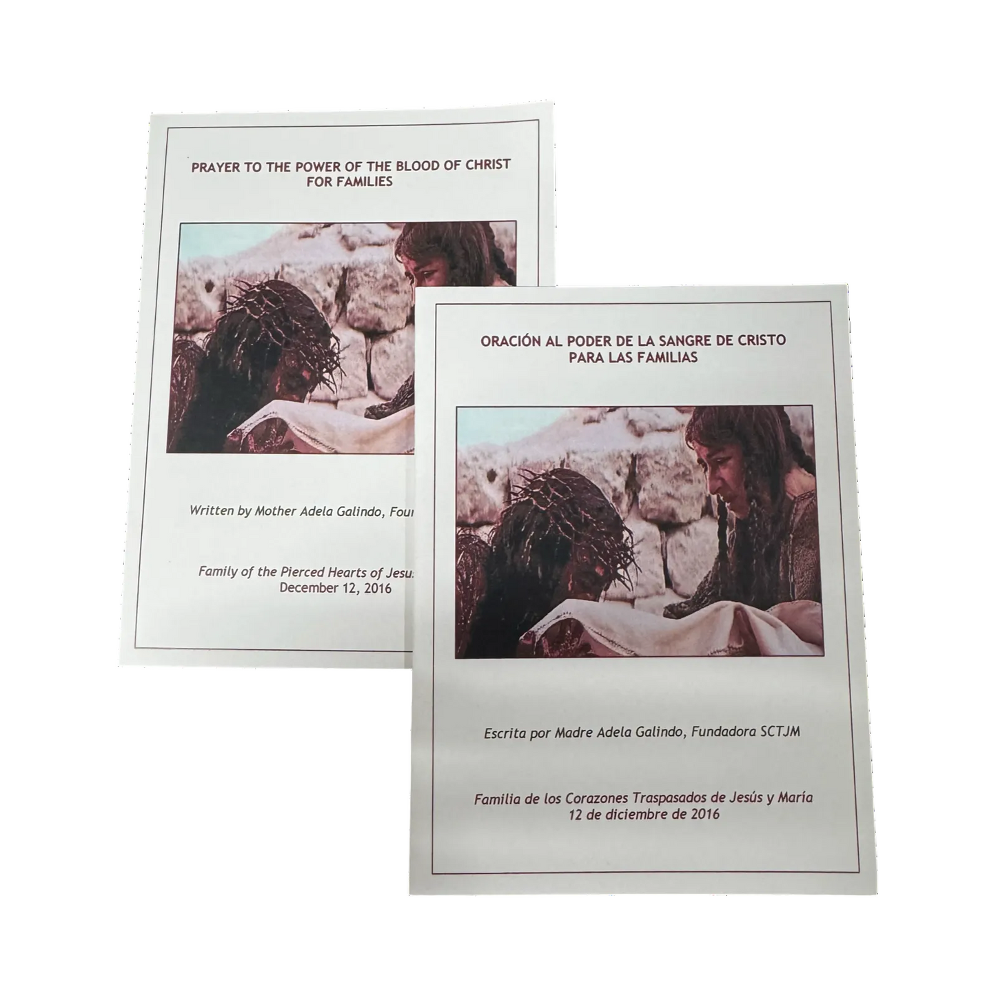 Prayer to the Power of the Blood of Christ for Families - written by Mother Adela, Foundress SCTJM