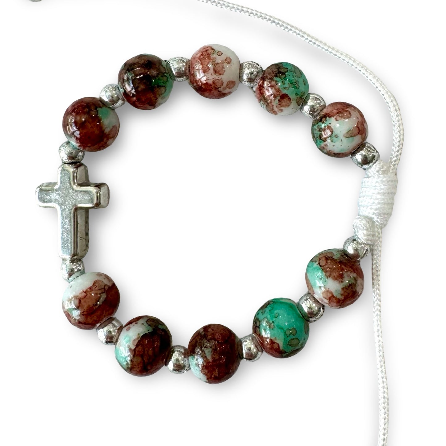 Cross Marble Decade Bracelet