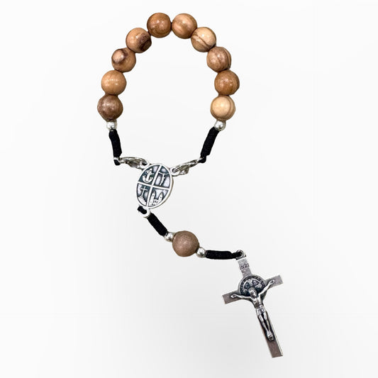 Natural Wood Queen of Peace Decade Rosary