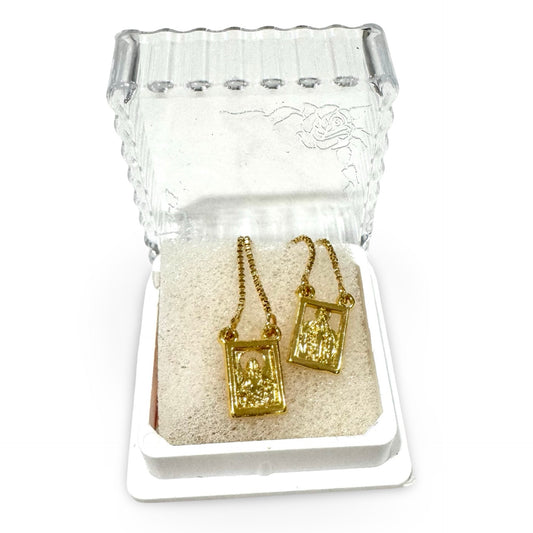 Tiny Gold Rectangular Scapular