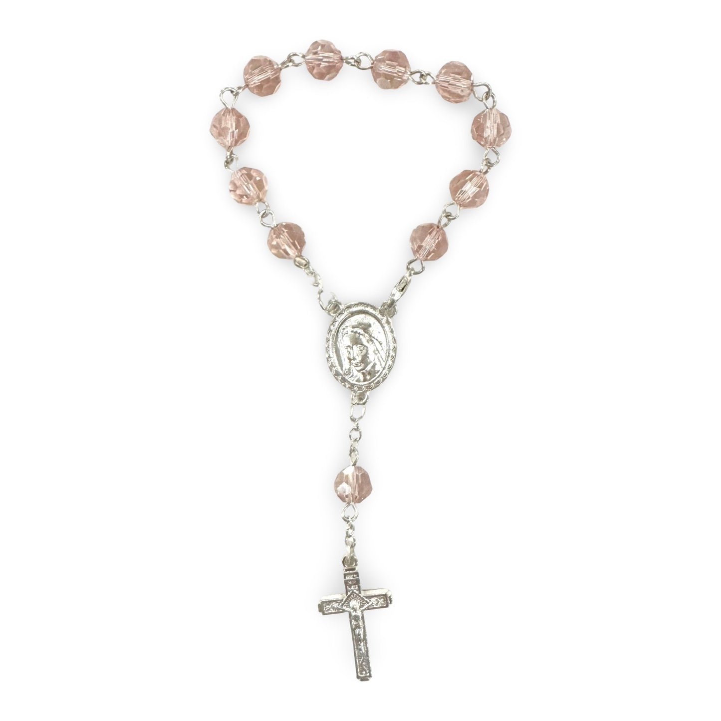 Queen of Peace Decade Rosary with Crystal Beads