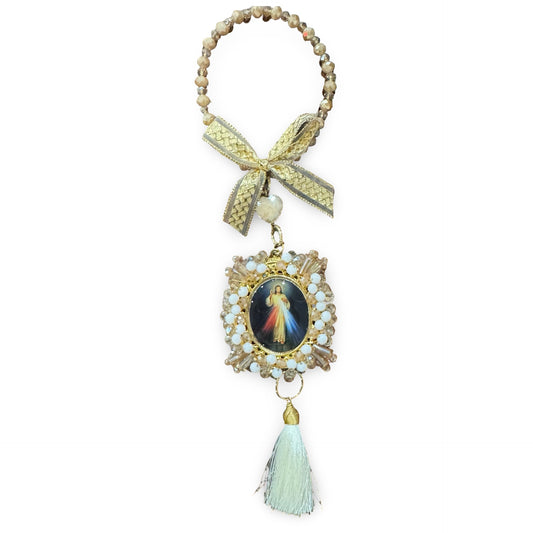 Rose Scented Our Lady of Guadalupe & Divine Mercy Door Hanger