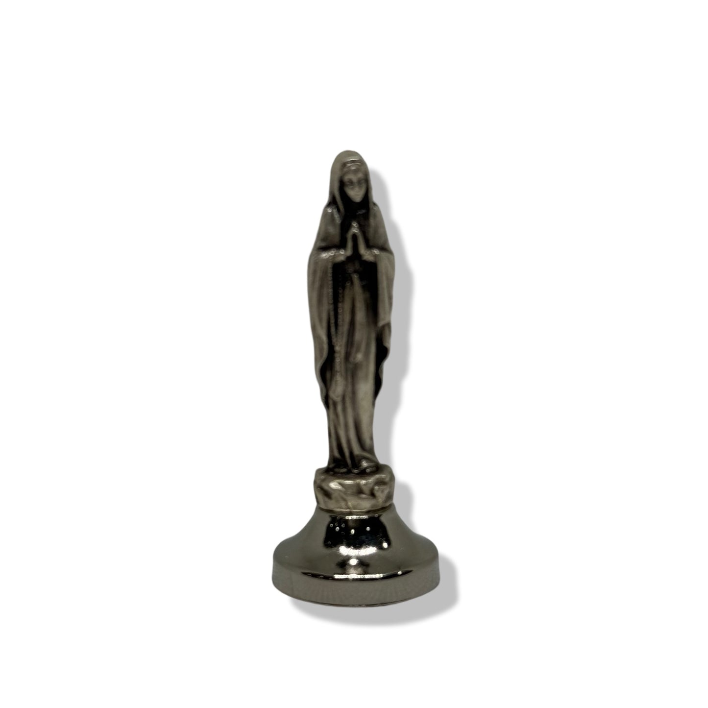 Small Silver Lourdes Statue