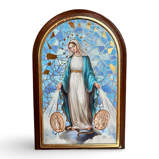 Colored Miraculous Medal Mosaic Image