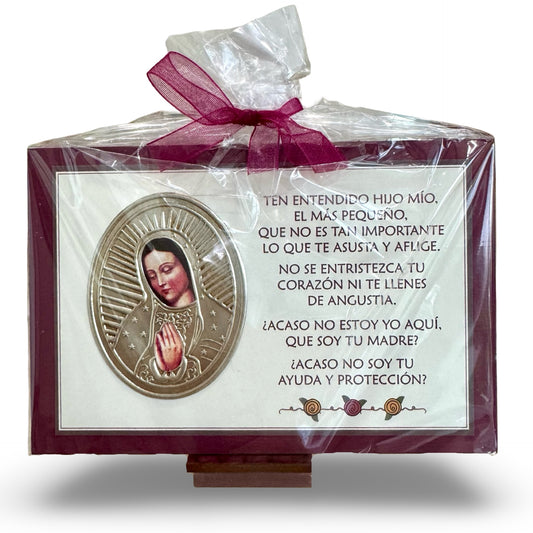 Standing Wooden Plaque of Our Lady of Guadalupe of Assorted Colors