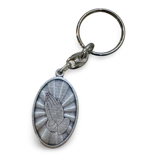 Padre Pio Painted Keychain