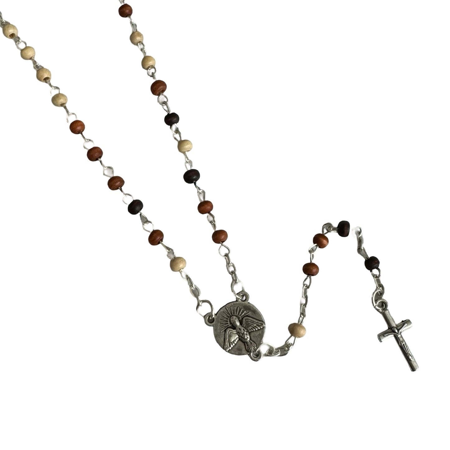 Small Wood Fatima Rosary with Case