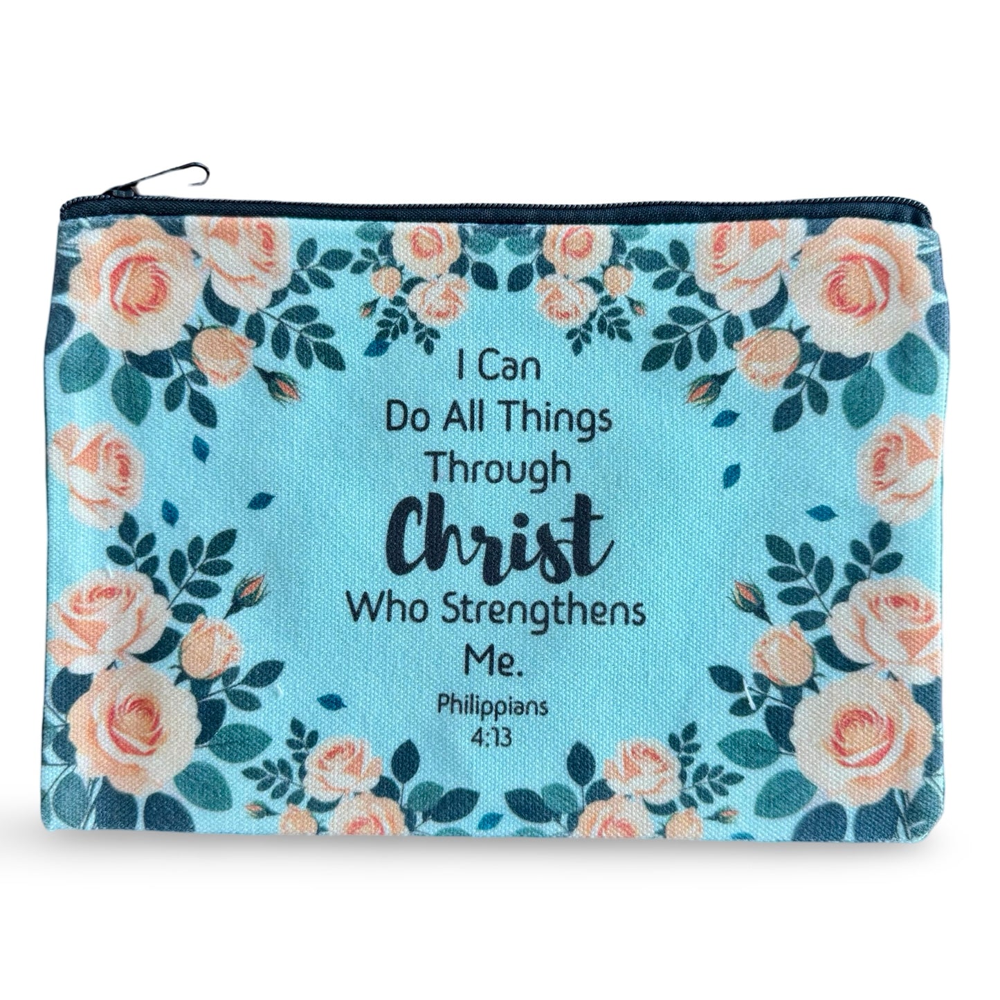 Colorful Bible Verse Zipper Pouches of Assorted Designs