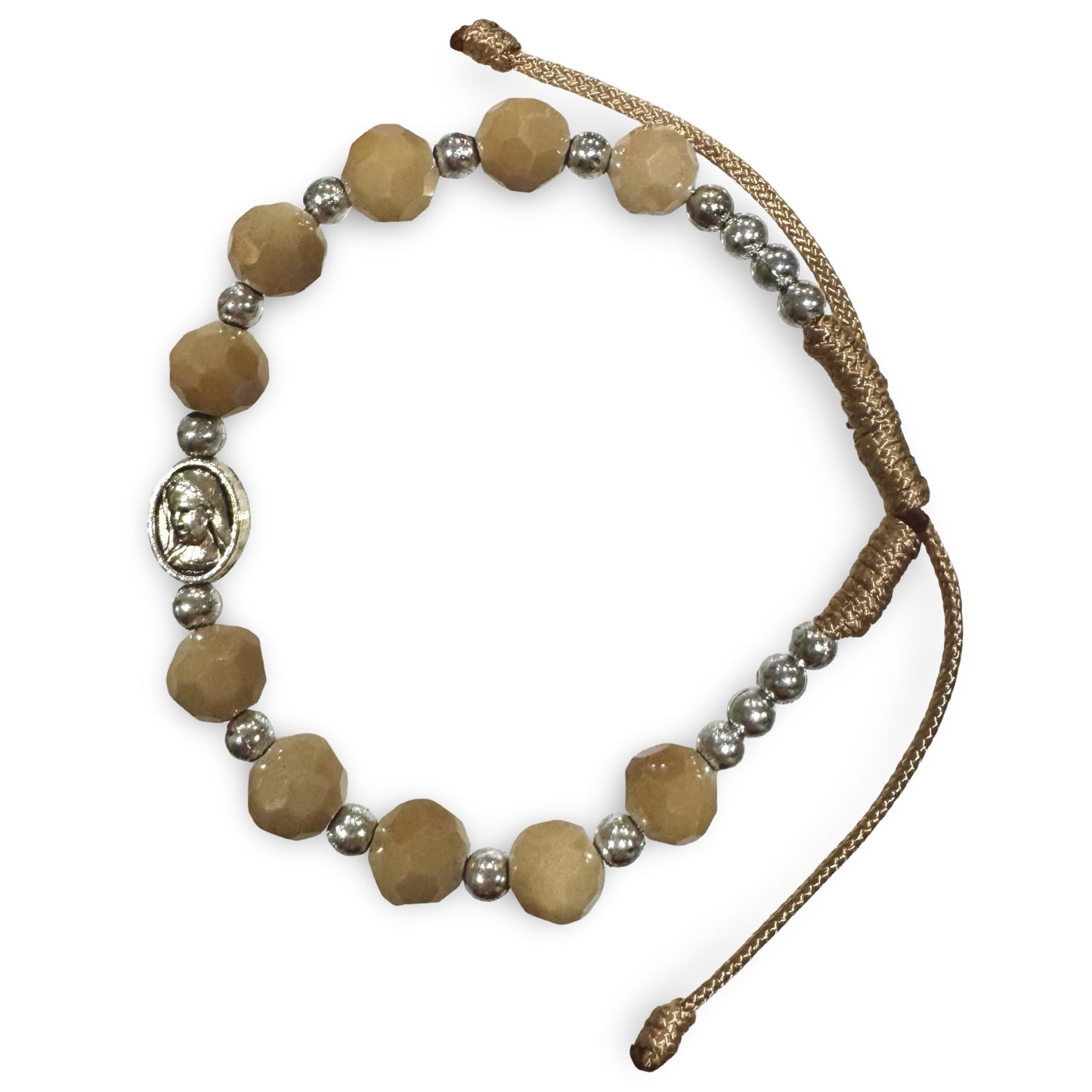 Adjustable Queen of Peace Decade Bracelet