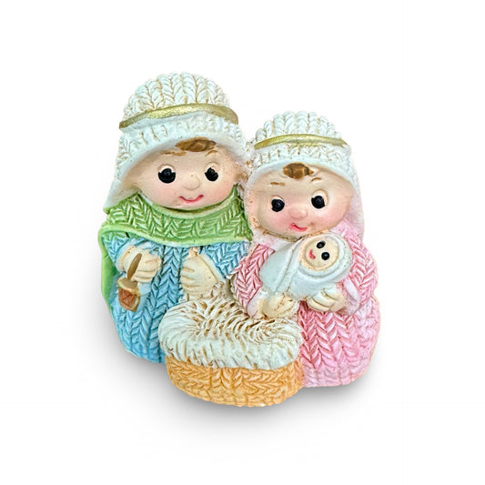 Tiny Nativity Statue - Mary holding Baby Jesus