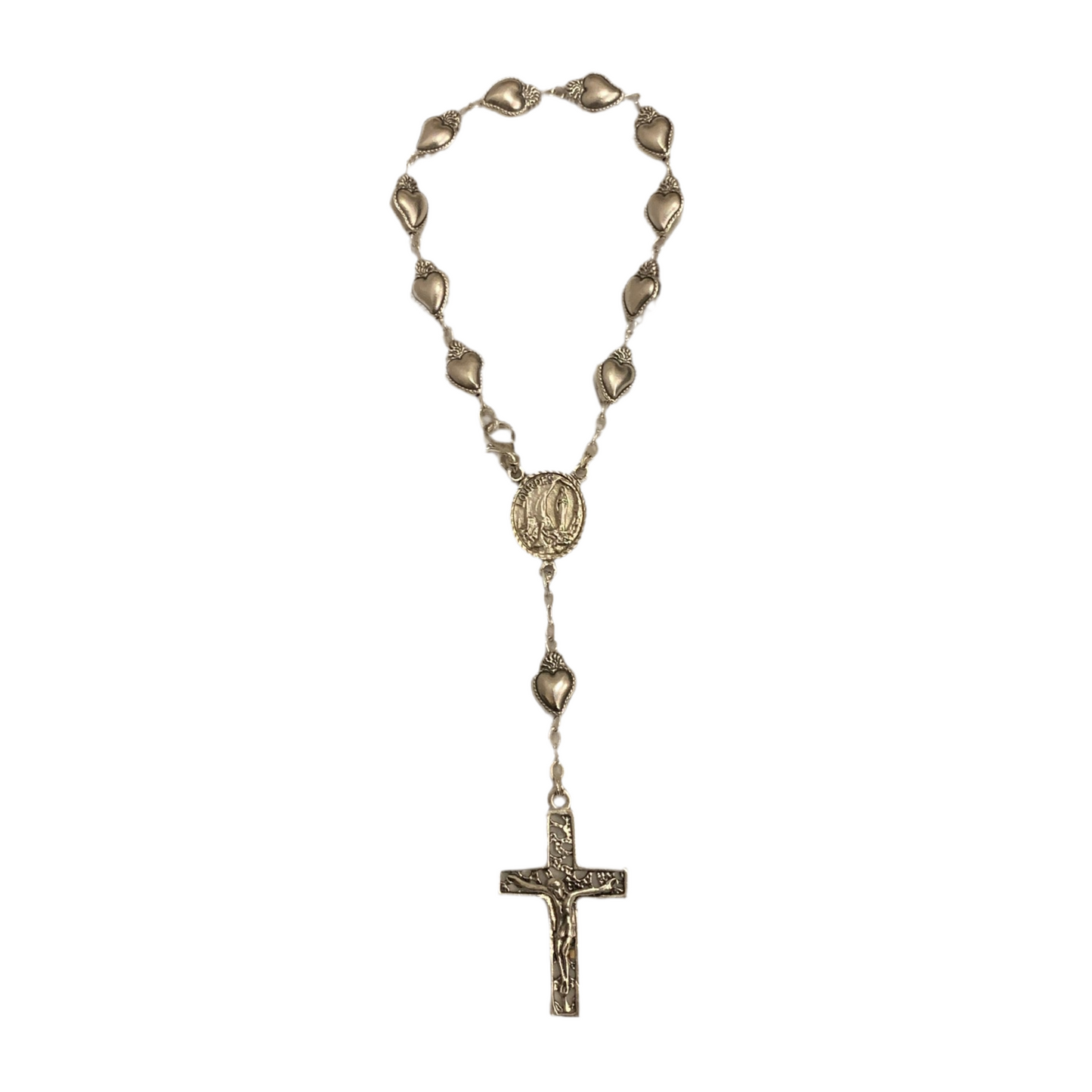 Lourdes and Miraculous Medal Decade Rosary with Clasp