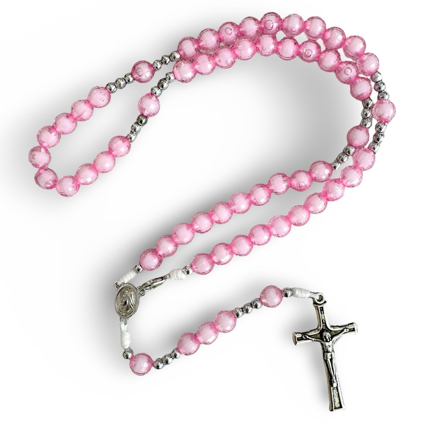 Faceted "Bead-in-Bead" Queen of Peace Rosary