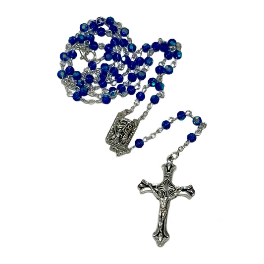 Crystal Lourdes Rosary With Clasp of Assorted Colors