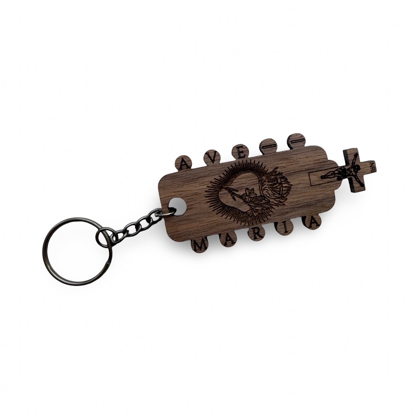 Handmade “Heart of Joseph” Wood Carved Keychain