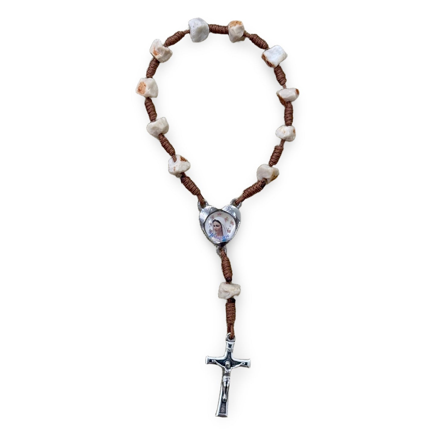 Apparition Hill Stone Decade Rosary with Cord