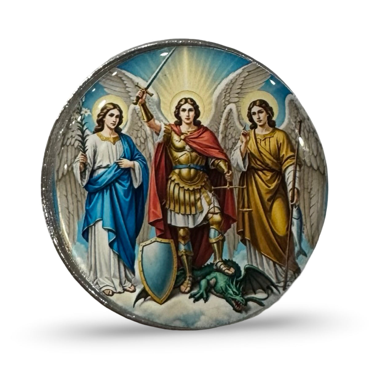 Three Archangels Colorful Pin