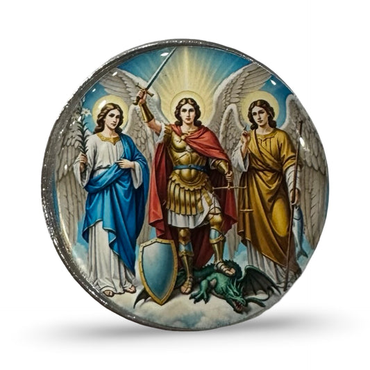 Three Archangels Colorful Pin