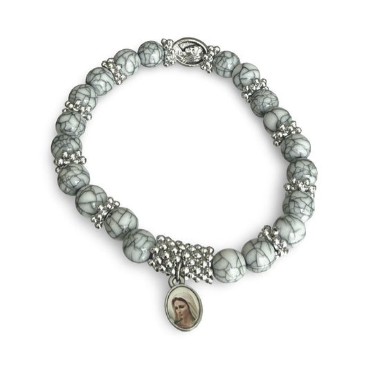 Queen of Peace Marble Bracelet With Accents