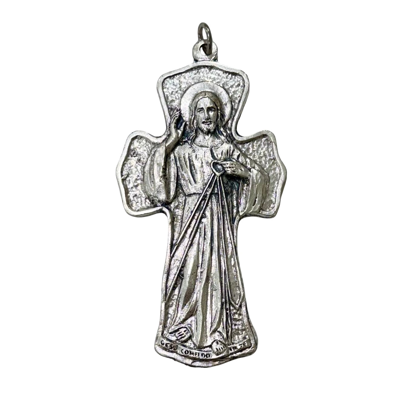 Silver Divine Mercy Crucifix