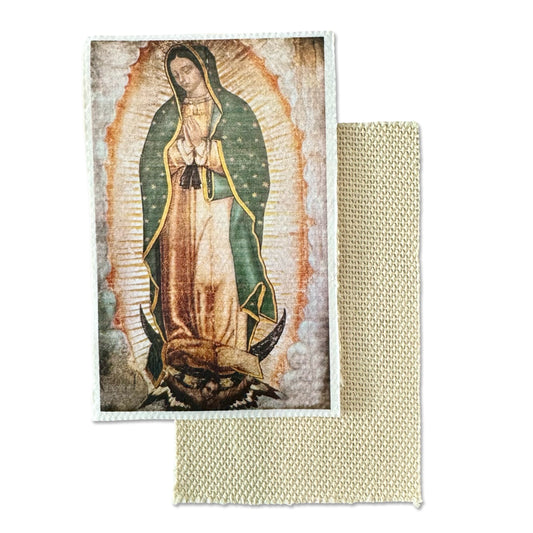 Large, Flexible Canvas Holy Card of Our Lady of Guadalupe