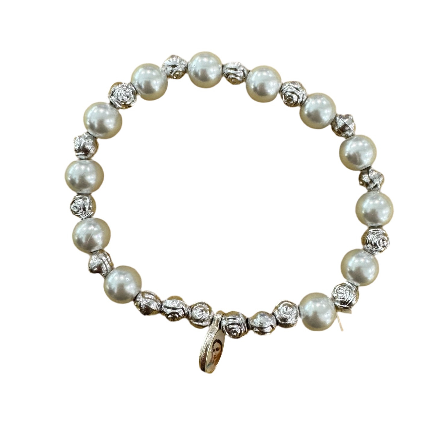 Queen of Peace Pearl and Rose Bracelet