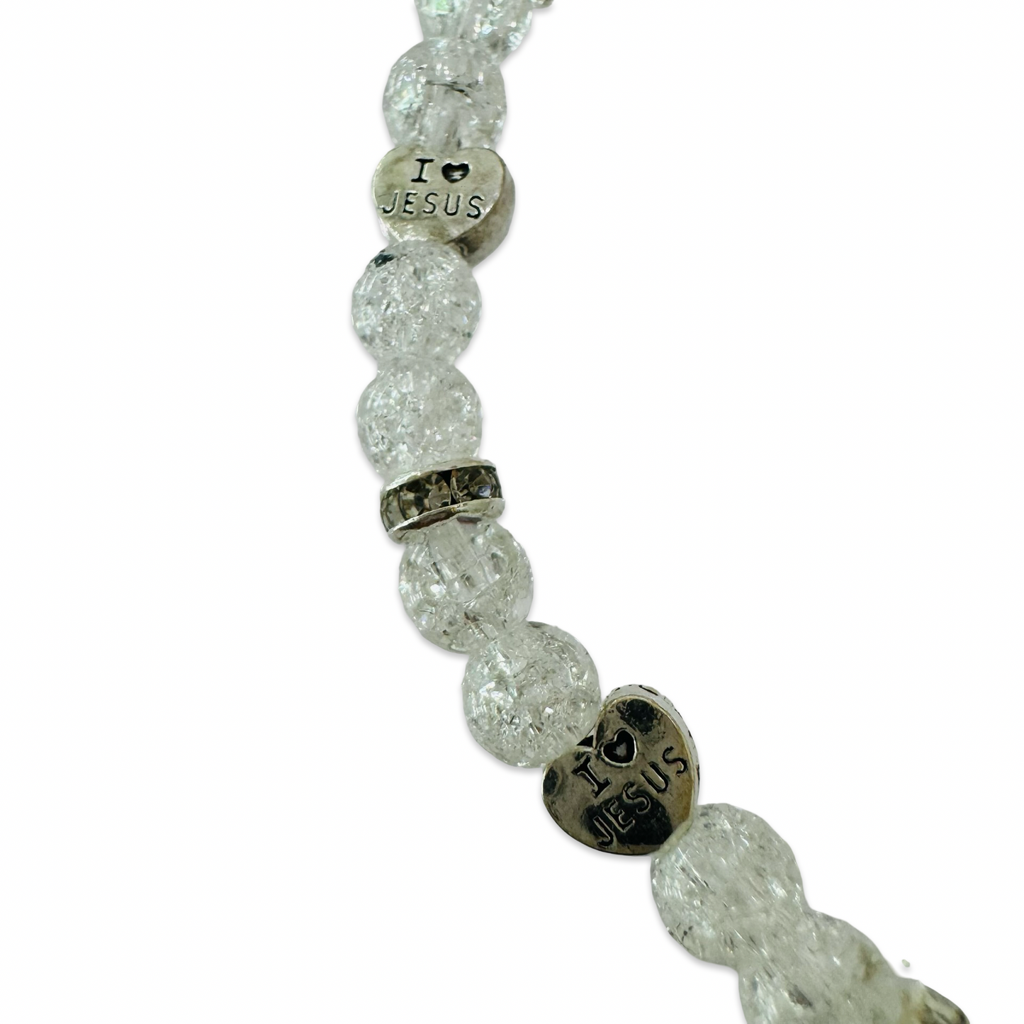 Crystal and Silver Guardian Angel Baby Bracelet in Case